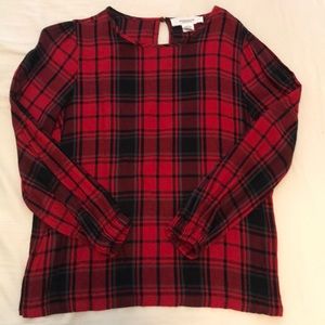 Workshop Republic Blouse- Red and Black Plaid